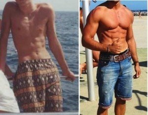 Personal Trainer vorher nachher transformatio Personal Training Muskelaufbau