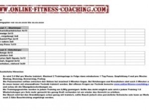 Trainingsplan Bodybuilding und Fitness