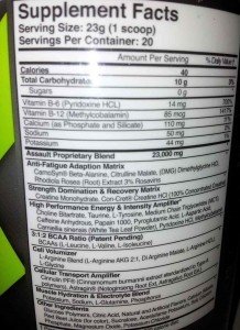 Assault Trainingsbooster Muscle Pharm