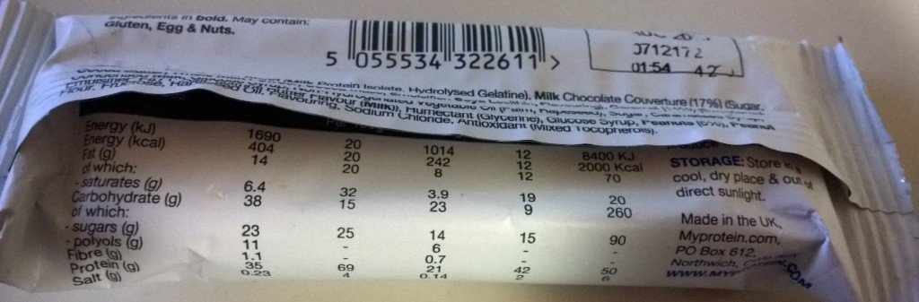 Eiweißriegel Protein Chox test von MyProtein 2