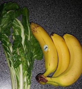 Grüne Smoothies Banane Mangold