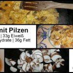 Rührei mit Pilzen Fitness Abendessen klein