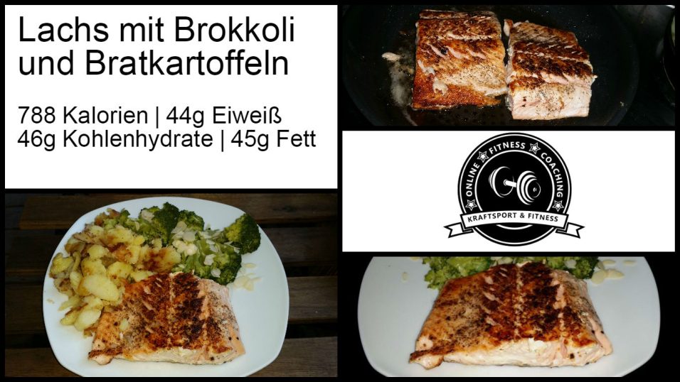 Fitness Food: Lachs mit Brokkoli und Bratkartoffeln