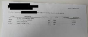 Blutergebnisse Arztlabor