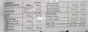 55er Proteinriegel Frey Nutrition Nährwerte